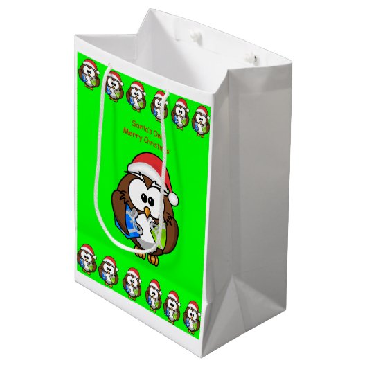 kerstcadeautjes medium cadeauzakje (Voorkant Gekanteld)