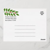 kerstcadeautjes Merry Navy Leaf Gold Folie Feestdagen Briefkaart (Achterkant)