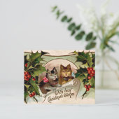 kerstcadeautjes "met beste kerstwensen" briefkaart (Staand voorkant)