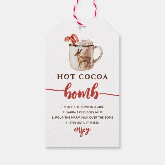 kerstcadeautjes met chocolade voor kerstcadeautjes cadeaulabel (Achterkant)