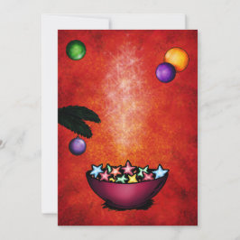 kerstcadeautjes met de vorm van een ster kaart