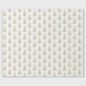 kerstcadeautjes met gouden bomen cadeaupapier (Vlak)