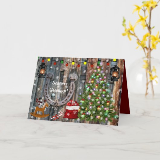 kerstcadeautjes met Hoefijzer voor kerstmis in het Kaart (Gele Bloem)