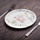 kerstcadeautjes met kleurrijk strijklicht papieren bordje