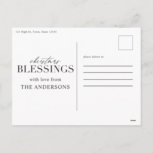 kerstcadeautjes met multifotobladervakantie feestdagenkaart (Achterkant)