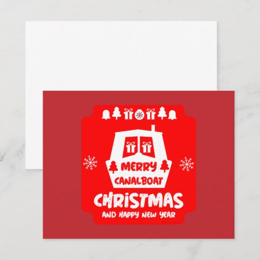 kerstcadeautjes met Narrowboot Canal (Voorkant / Achterkant)