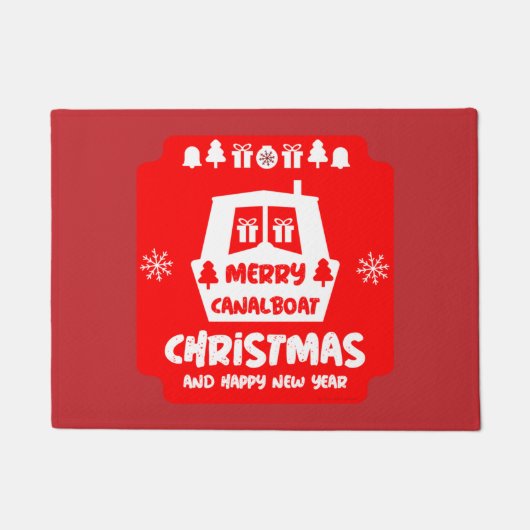 kerstcadeautjes met Narrowboot Canal Deurmat (Voorkant)
