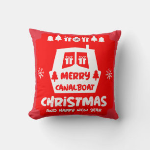 kerstcadeautjes met Narrowboot Canal Kussen
