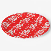 kerstcadeautjes met Narrowboot Canal Papieren Bordje (Gekanteld)