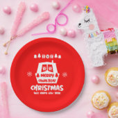 kerstcadeautjes met Narrowboot Canal Papieren Bordje (Feest)