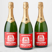kerstcadeautjes met Narrowboot Canal Sparkling Wijnetiket (Flessen)