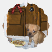 kerstcadeautjes met puggle ornament kaart (Voorkant)