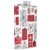 kerstcadeautjes met rode zilveren Feestdagen Heupfles (Rechts)