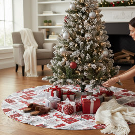kerstcadeautjes met rode zilveren Feestdagen Kerstboom Rok