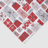 kerstcadeautjes met rode zilveren Feestdagen Tissuepapier (Detail)