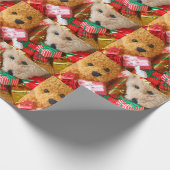 kerstcadeautjes met teddyberen cadeaupapier (Hoek)