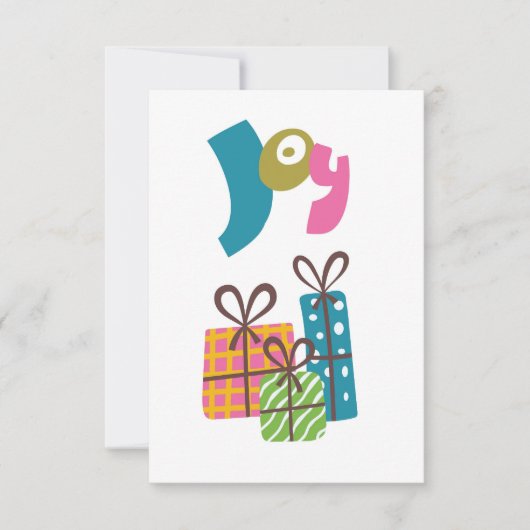 Kerstcadeautjes met vreugde. kaart (Voorkant)