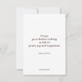 Kerstcadeautjes met vreugde. kaart (Achterkant)