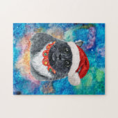 Kerstcadeautjes met zwarte en witte kat legpuzzel (Horizontaal)