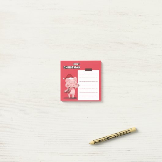 kerstcadeautjes na de presentatie post-it® notes (Op bureau)