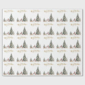 Kerstcadeautjes onder de boom cadeaupapier (Vlak)