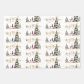 Kerstcadeautjes onder de boom inpakpapier vel (Voorkant 2)