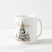 Kerstcadeautjes onder de boom koffiemok (Voorkant rechts)