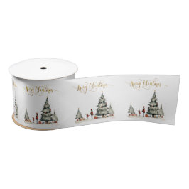 Kerstcadeautjes onder de boom satijnen lint