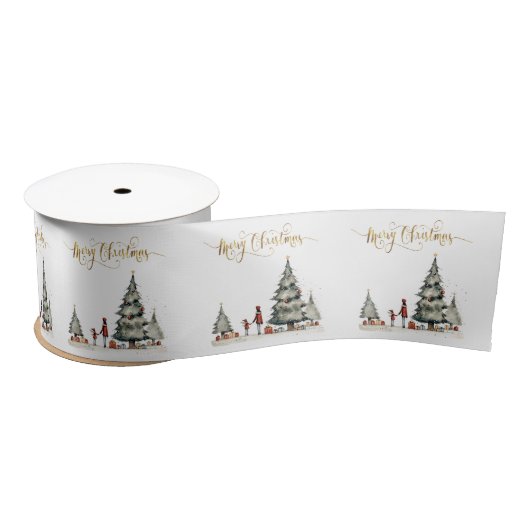 Kerstcadeautjes onder de boom satijnen lint (Spoel)