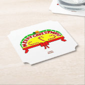 kerstcadeautjes Onderzetter met kaartenpapier (Gekanteld)