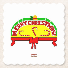 kerstcadeautjes Onderzetter met vierkante openinge