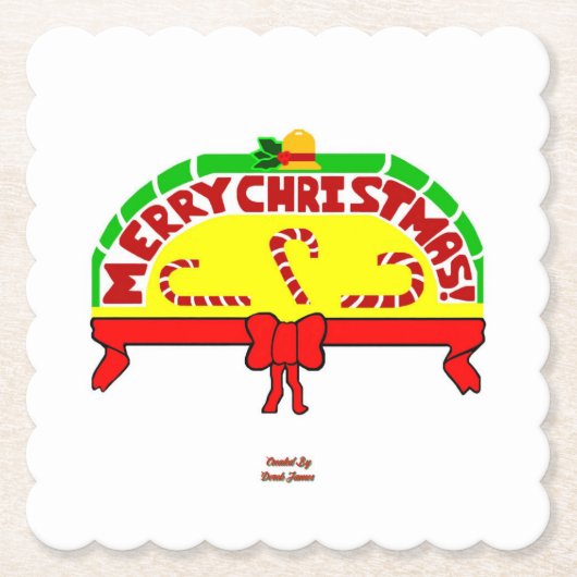 kerstcadeautjes Onderzetter met vierkante openinge (Voorkant)