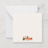 Kerstcadeautjes op de slee van de kerstman notitiekaartje (Voorkant)
