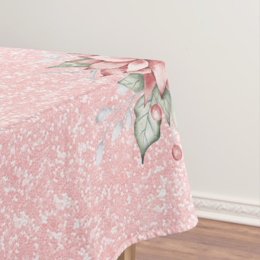 kerstcadeautjes op roze achtergrond 7 tafelkleed (Voorbeeld)