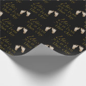 kerstcadeautjes op zwart cadeaupapier (Hoek)