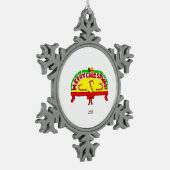 kerstcadeautjes Ornament met Pewter Snowflake (Links)