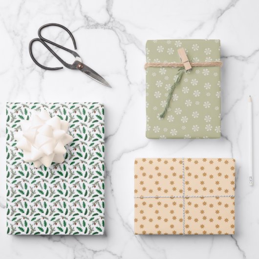 kerstcadeautjes papierpakset inpakpapier vel (Voorkant)