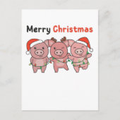 kerstcadeautjes pigs Merry Kerstmis Feestdagenkaart (Voorkant)