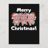 kerstcadeautjes pigs Merry Kerstmis Feestdagenkaart (Voorkant)