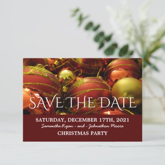 kerstcadeautjes redden de datum save the date (Staand voorkant)