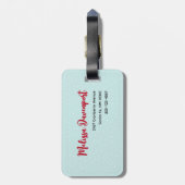 kerstcadeautjes - rendieren, Beer en konijn Bagagelabel (Achterkant verticaal)