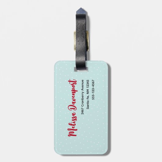 kerstcadeautjes - rendieren, Beer en konijn Bagagelabel (Achterkant verticaal)