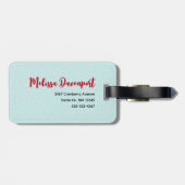 kerstcadeautjes - rendieren, Beer en konijn Bagagelabel (Achterkant horizontaal)