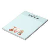 kerstcadeautjes - rendieren, Beer en konijn Notitieblok (Linkerzijde)