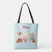kerstcadeautjes - rendieren, Beer en konijn Tote Bag (Achterkant)