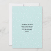 kerstcadeautjes - rendierlijk Beer en konijn Dank  Bedankkaart (Achterkant)