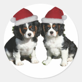 kerstcadeautjes ronde sticker