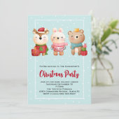kerstcadeautjes - Rrendierpartij en konijnenpartij Kaart (Staand voorkant)