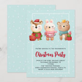 kerstcadeautjes - Rrendierpartij en konijnenpartij Kaart (Voorkant / Achterkant)