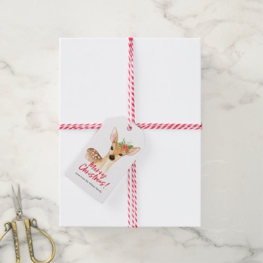 kerstcadeautjes schattige herten cadeaulabel (Met Touw)